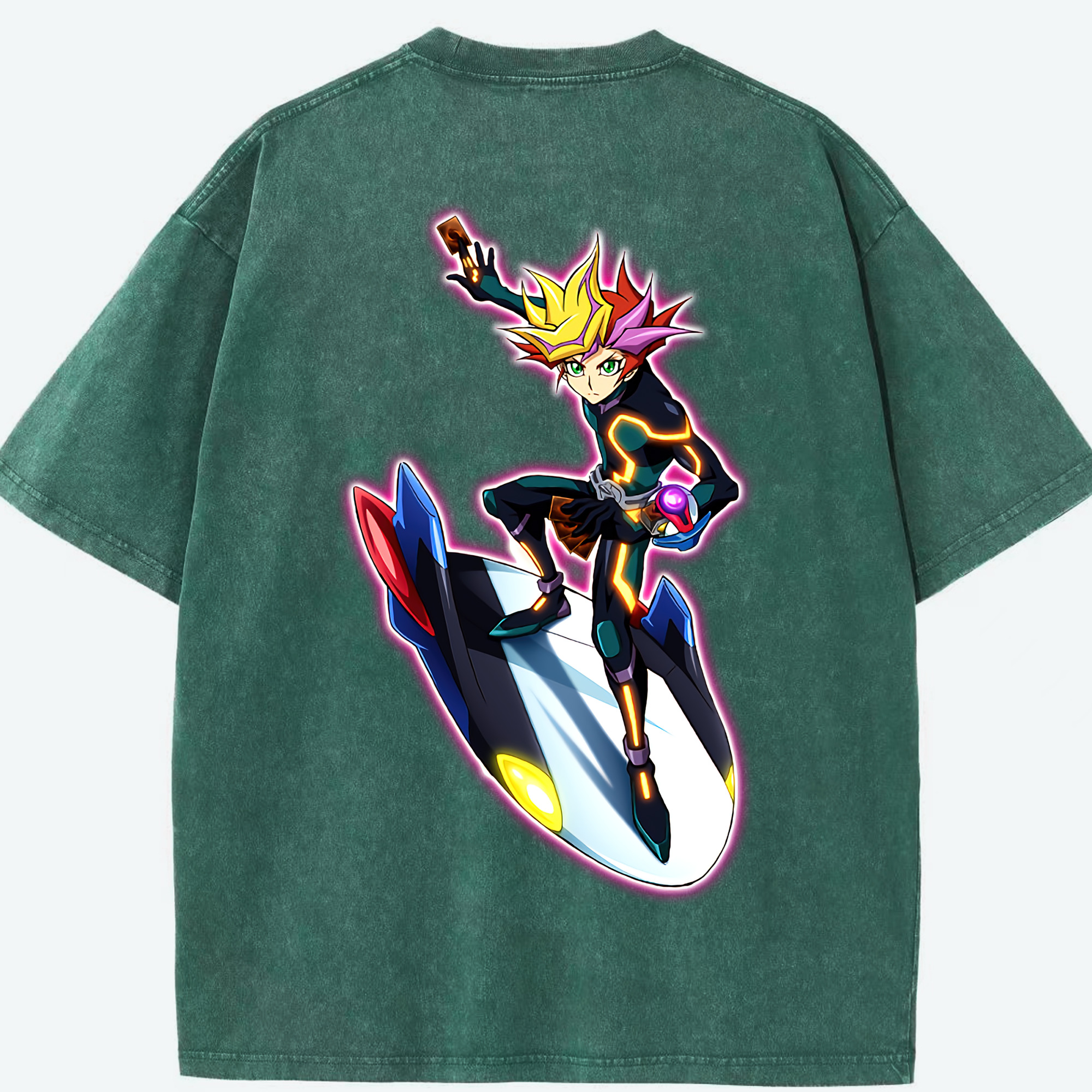 （画像用） 遊☆戯☆王 Yu-Gi-Oh! 綿100% ヴィンテージ風 半袖Tシャツ（背面プリント）